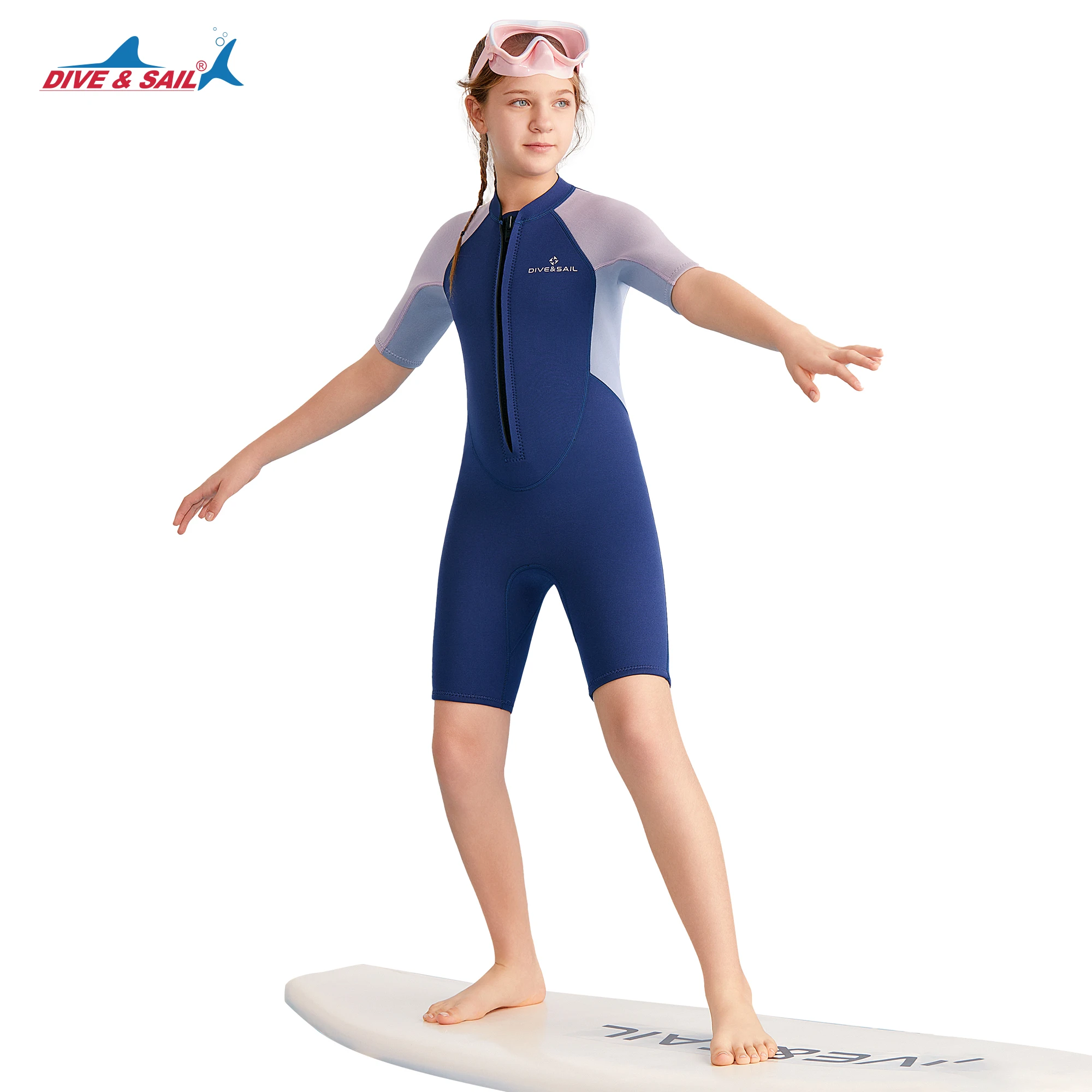 

Wetsuits Youth 2.5mm Neoprene Front Zip Shorty Full Wet Suit in Cold Water for Swimming Surfing Diving Keep Warm Bathing Suit