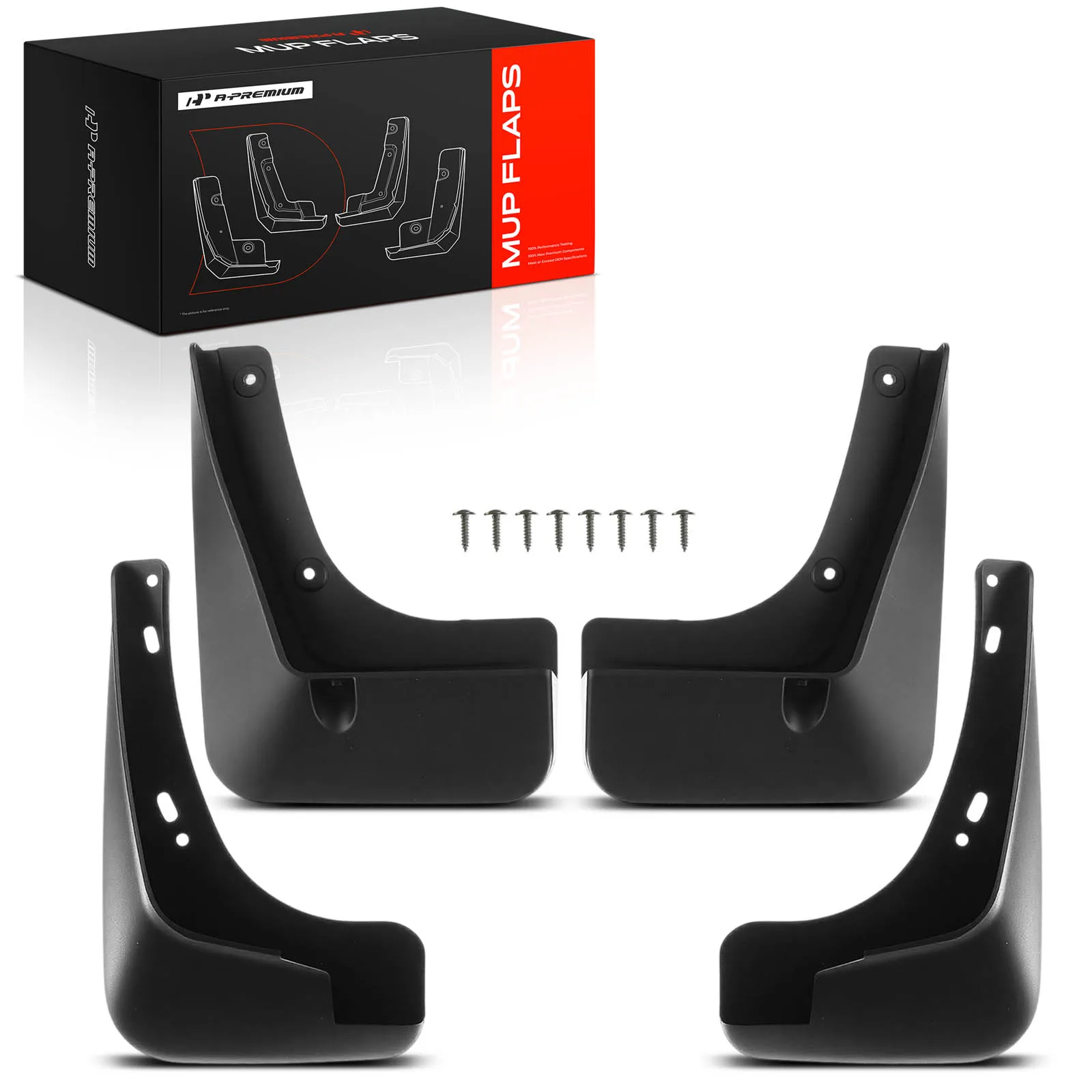 A-Premium 4Pcs Front & Rear Splash Guards for Chevrolet Malibu 2012-2015 Malibu Limited 2016