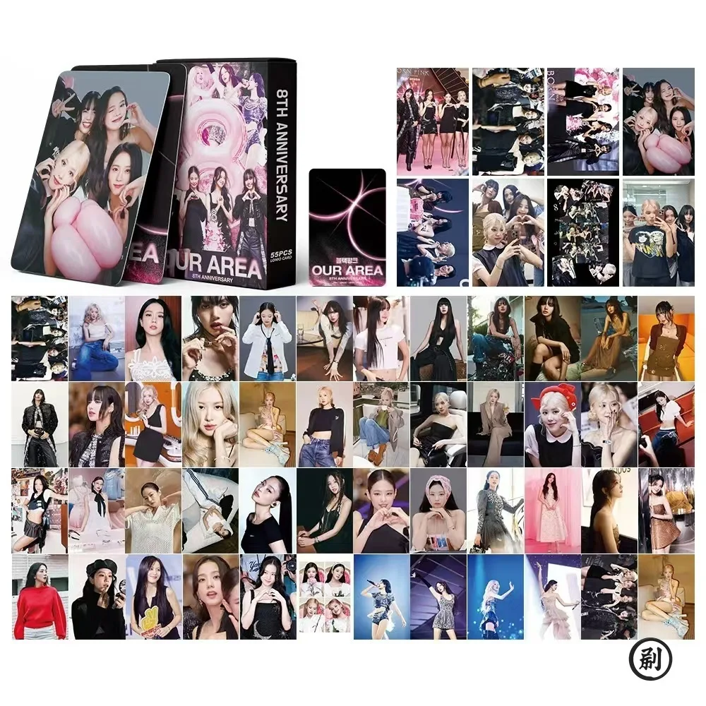 55 قطعة/المجموعة/مجموعة من بطاقات Kpop UNIS CURIOUS Lomo للفتيات مجموعة الذكرى الثامنة بطاقات صور عالية الدقة للأولاد والبنات هدايا قابلة للجمع #3