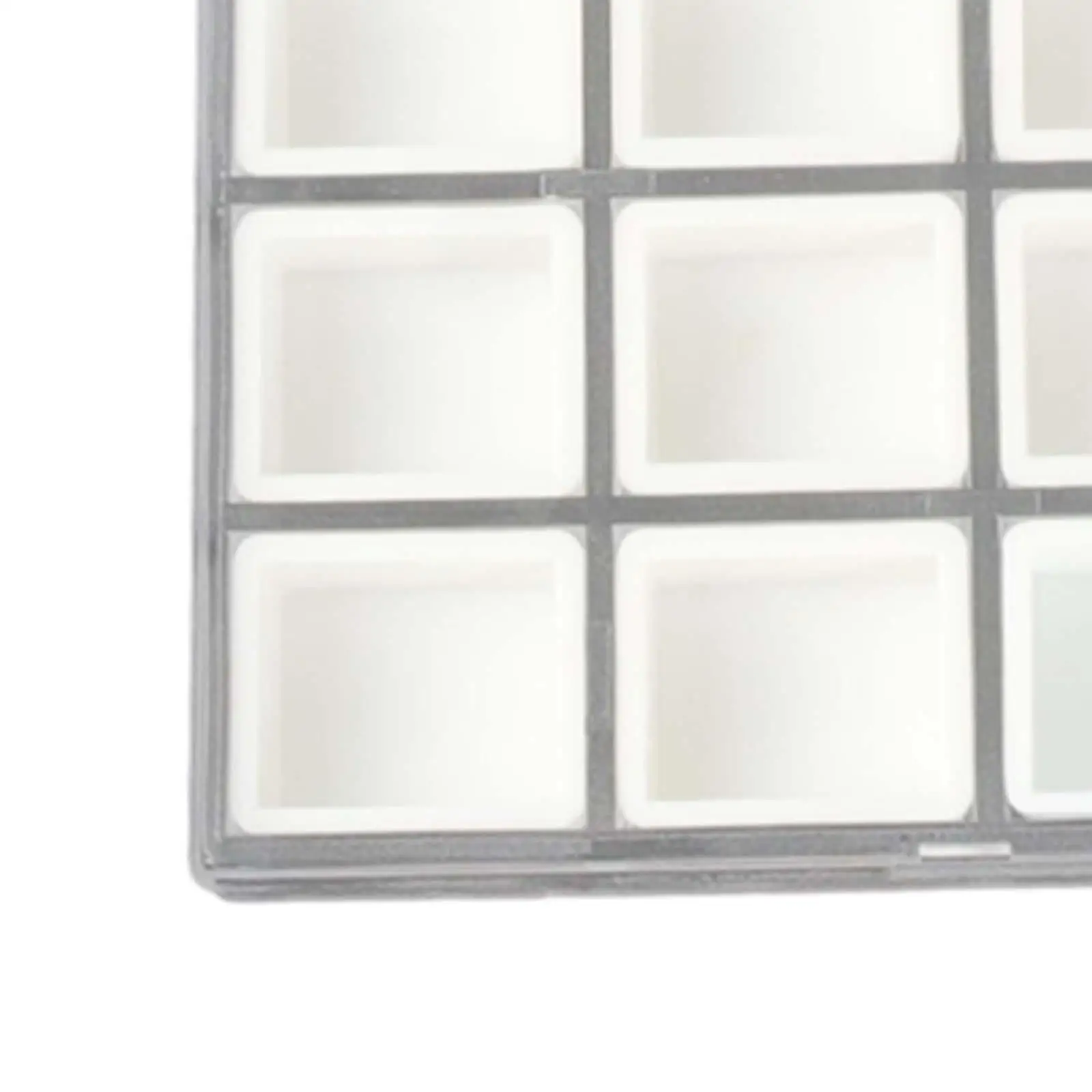 علبة طلاء لوحة ألوان مائية مكونة من 15 كتلة مقاومة للماء ومتعددة الوظائف ولوحة خلط الغواش المحمولة للرسم الفني المصغر