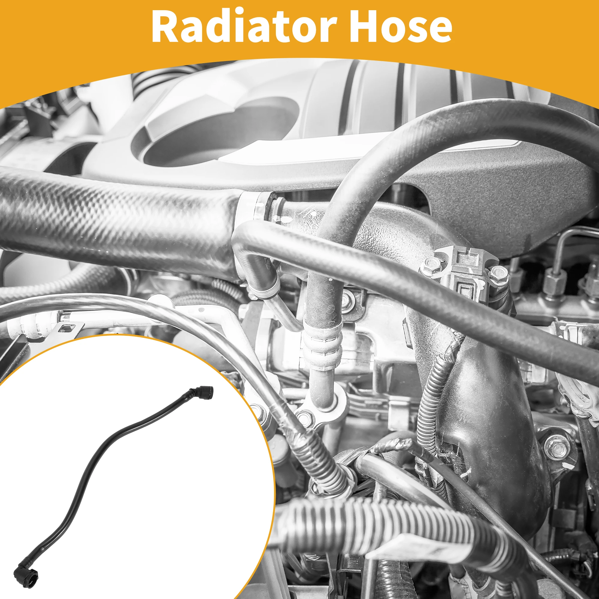 

UXCELL Шланг радиатора No 17128651298 Шланг перелива охлаждающей жидкости двигателя для BMW X3 для BMW X4 2015-2018 Пластик Черный Хорошая герметизация