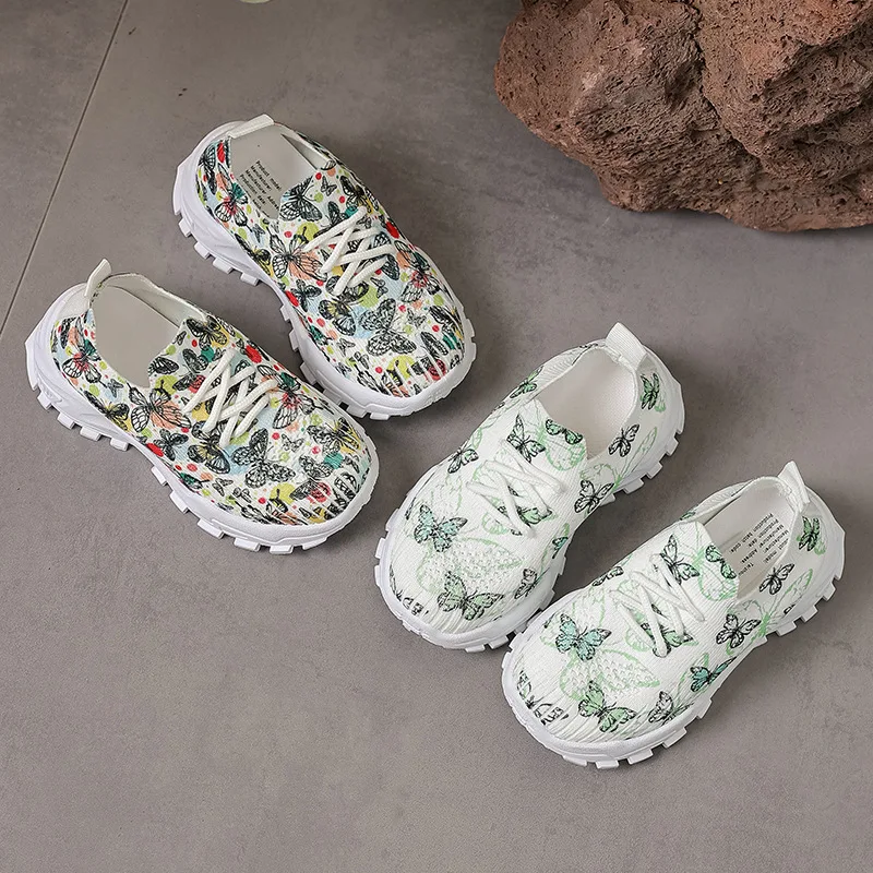 

Fashion Girls' Shoes Spring New Kids Sports Shoe Soft Soled Boys' Shoes Anti Slip Child Casual Shoes Lightweight Girls Mesh Shoe