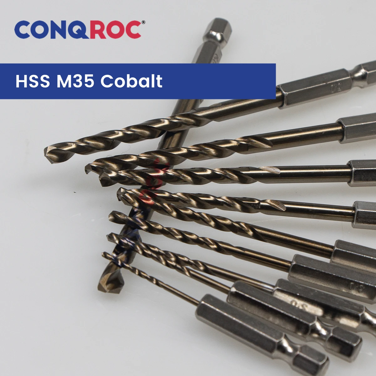 HSS-M35コバルトツイストドリルビットセット、ケース付き、10サイズ、1.5mm、2.0mm、2.5mm、3.0mm、3.5mm、4.0mm、4.5mm、4.8mm高品質の5.0mm