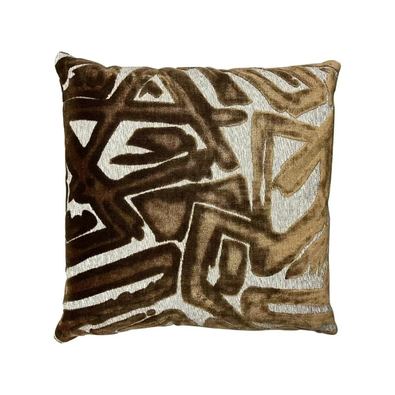 Transition high-end luxury solid velvet camping pillow cushion hotel accent decorative cushion bed sofa chair
