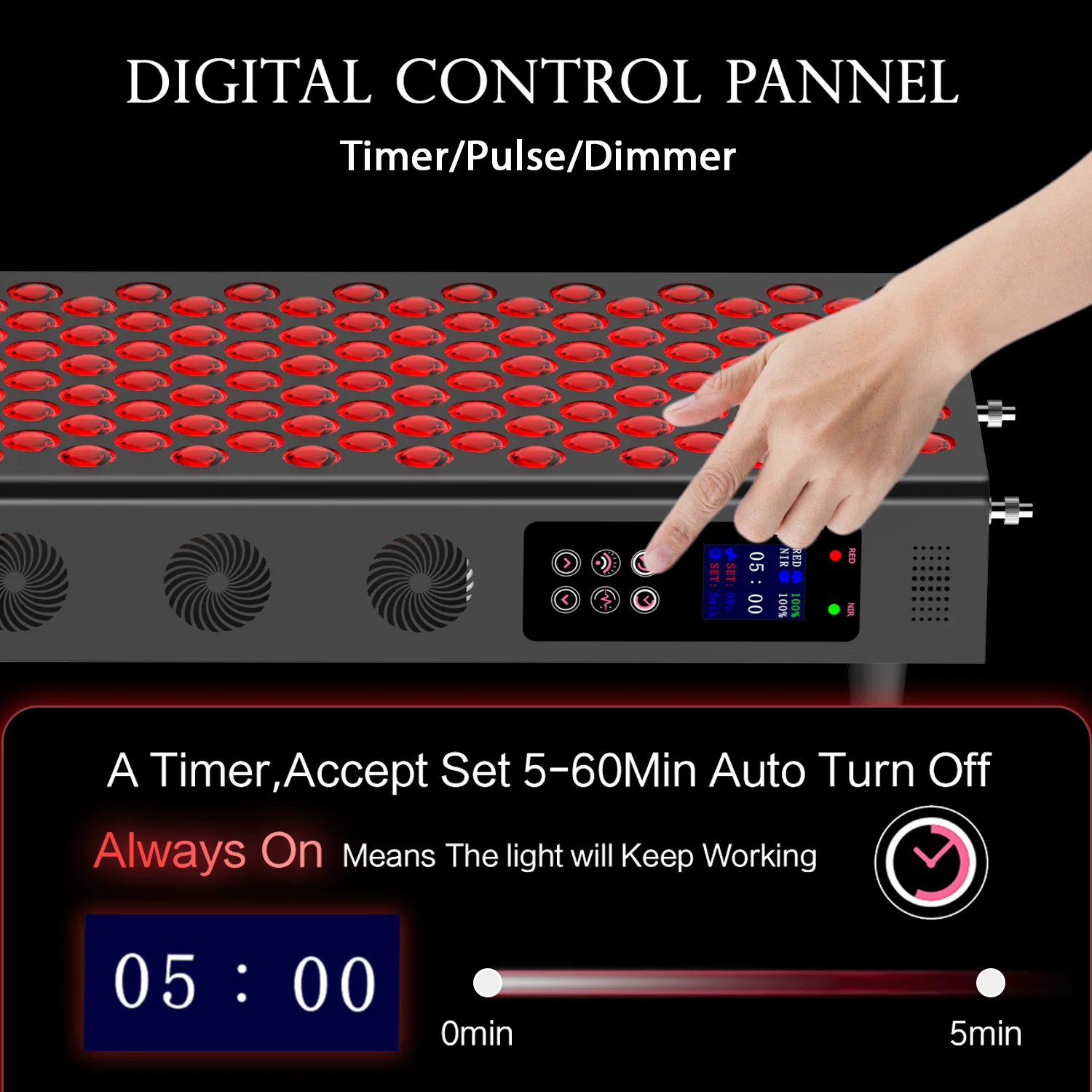 720WPRO Portable LED Therapy Panel Red Light and near Infrared Light Therapy Lamp Hanging Beauty & Personal Care Device