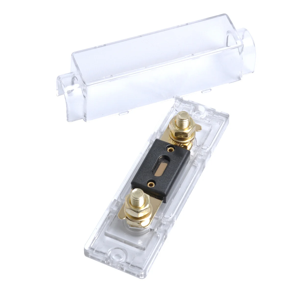 

Anl Fuse Block Holder 0 4 8 Gauge Gold Plated Terminal Clear Heat Resistant Cover Circuit Protection for Auto Truck Boat