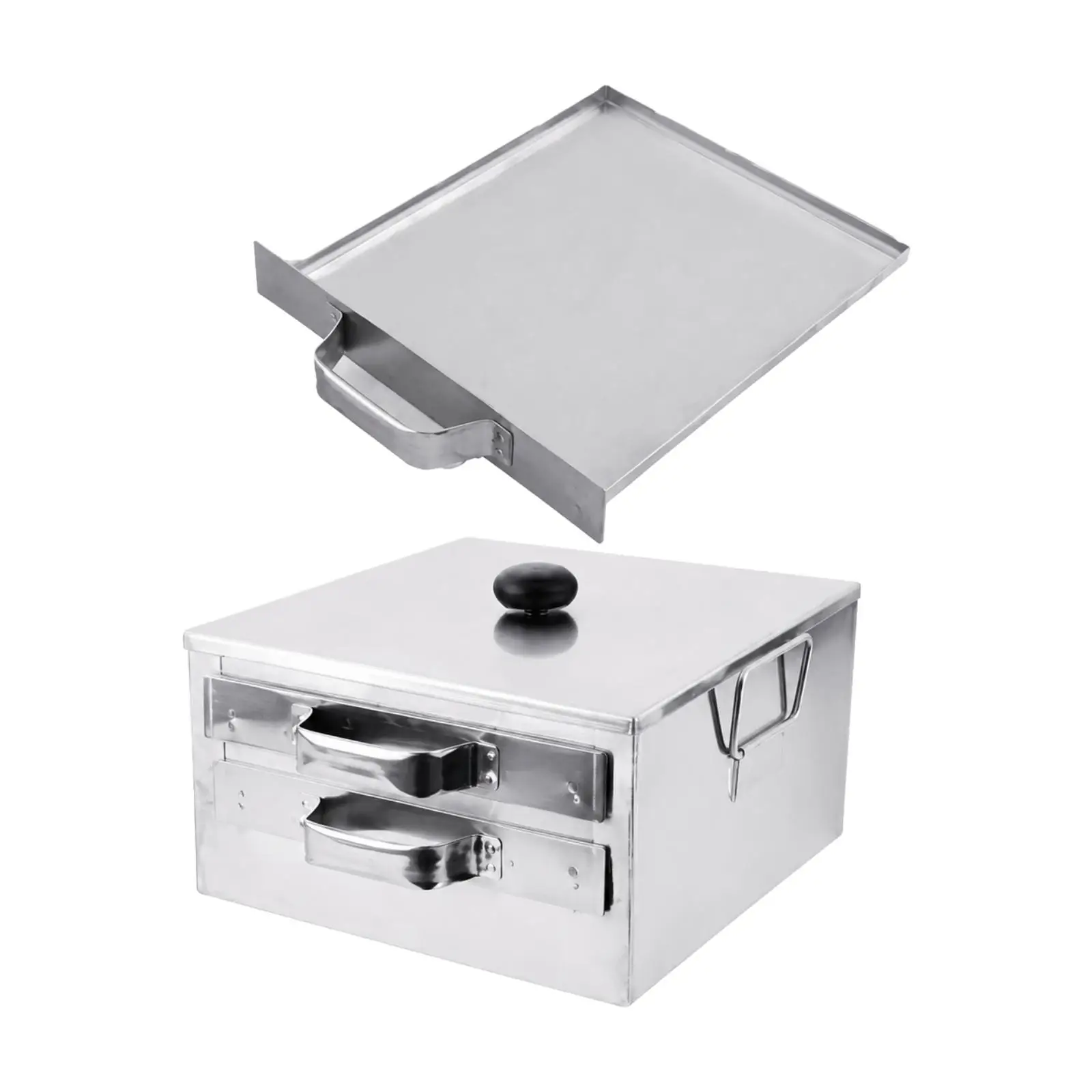 Rust Resistant Stainless Steel Rice Steamer with Folded Seam Design and Pull Out Trays for Steamed Dishes