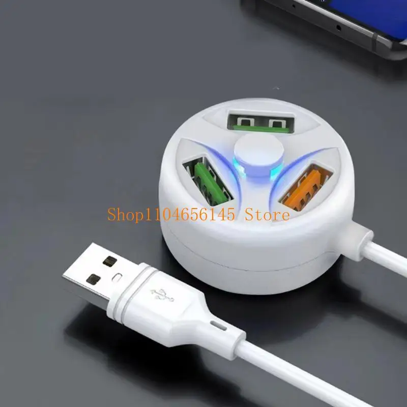 Concentrador carga USB compacto 5asd USB 2,0, expansor puertos, base carga USB adecuada para cargadores coche