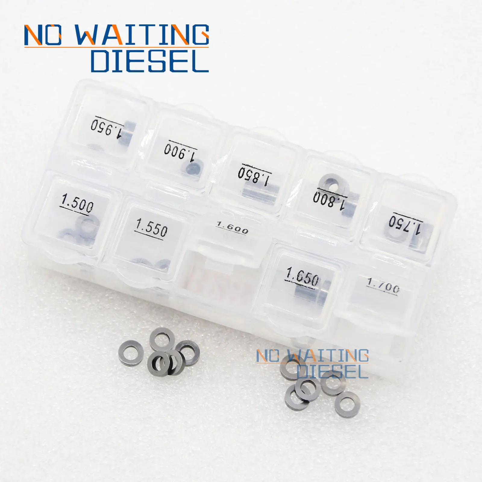 50 PCS B23 Size 1.500mm-1.950mm Injector Shim Kits b23 1.500-1.950mm Injection Nozzle Washer B23 For Denso