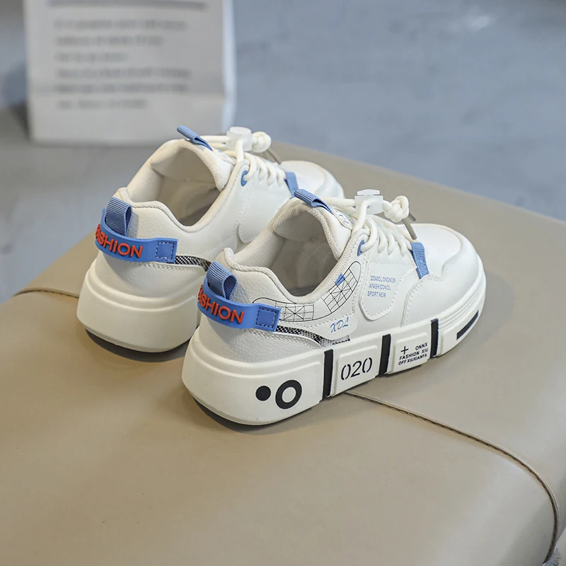 الوالدين والطفل جديد الدانتيل متابعة الأطفال أحذية جلدية عادية الطلاب منخفضة أعلى أحذية رياضية الأولاد مقاومة للاهتراء عدم الانزلاق مجلس الأحذية #2