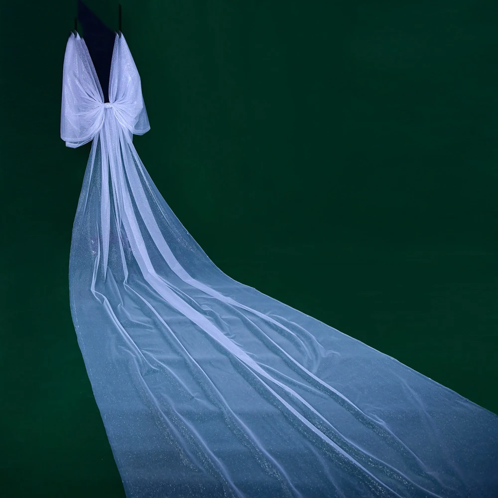 BL4010 Bridal Wedding Main Wedding Dress Long Shawl Accessories Bow Tie bridal veil