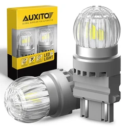 AUXITO 2Pcs T25 3157 LED Bulb White Red Amber 3030SMD P27/7W 3156 P27W LED Lamp for Car Brake Stop Reverse Parking Light DRL 12V