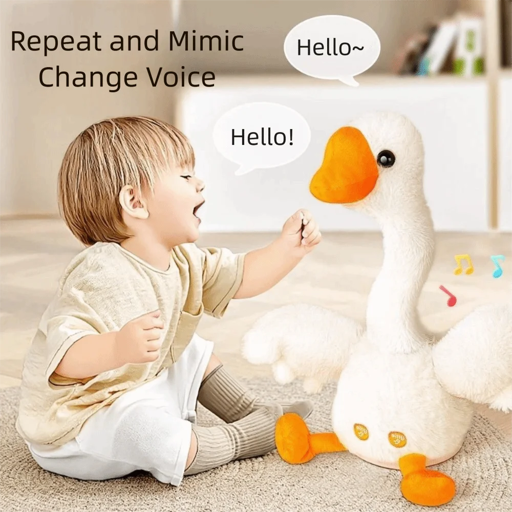 Dancing Duck Electric Duck Plush Toy Singing English Version Dancing Talking Duck What You Say Interactive