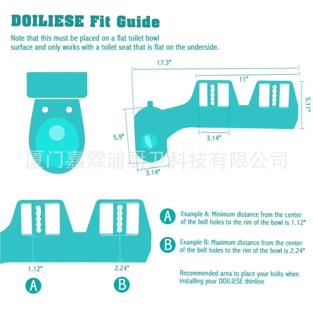 Bidet Attachment For Toilet Seat Sprayer Small Non-Electric Bidet Small Toilet bidet 3/8 1/2 Adjust water pressure