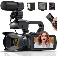 4K Video Cameras for Photography 64MP 60FPS HD Auto Focus Vlog Digital Camera 18X Zoom Live Streaming Webcam Recorder Camcorder