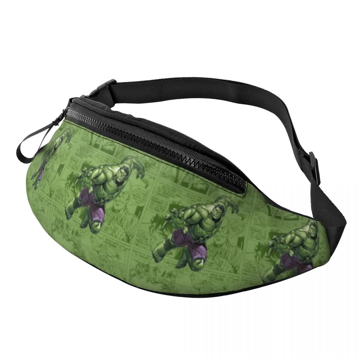 

Custom Arte Do Hulk Fanny Pack for Men Women Cool Crossbody Waist Bag Traveling Phone Money Pouch