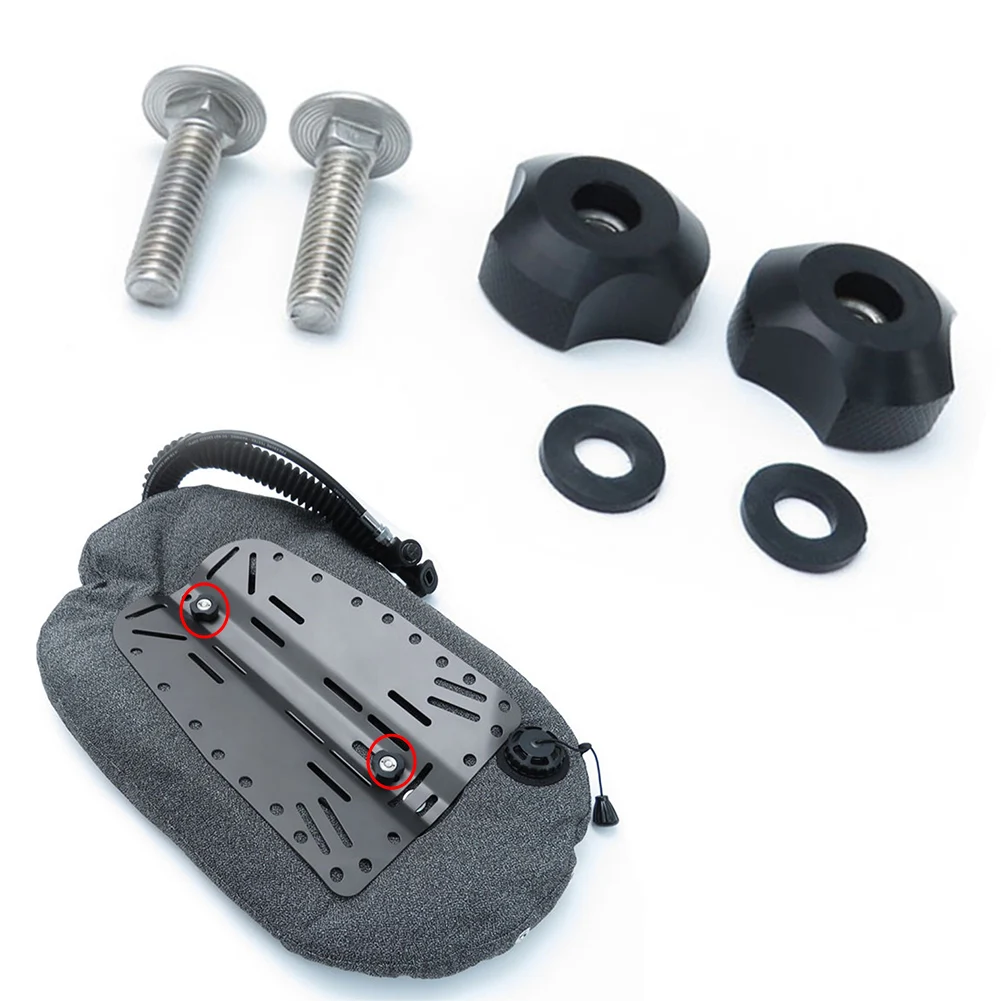 2pcs Scuba Diving Backplate Plate Screws Plastic Steel Flat Head Embedded Screw Diving Buoyancy Backplate Accessories