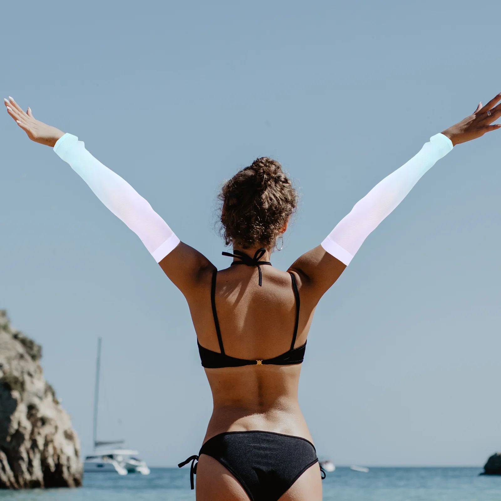 Mangas de seda de hielo protección solar para brazos para mujeres cubre brazos enfriando al aire libre al verano