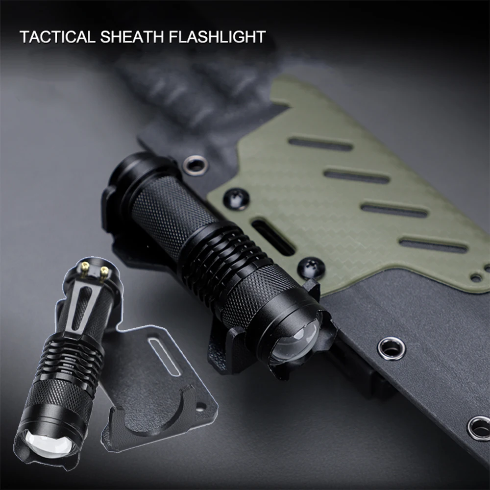 

Tactical Sheath Quick-Release Flashlight LED Mini Light Pocket Knife aAccessory Outdoor CS Adventure Lighting Survival Equipment