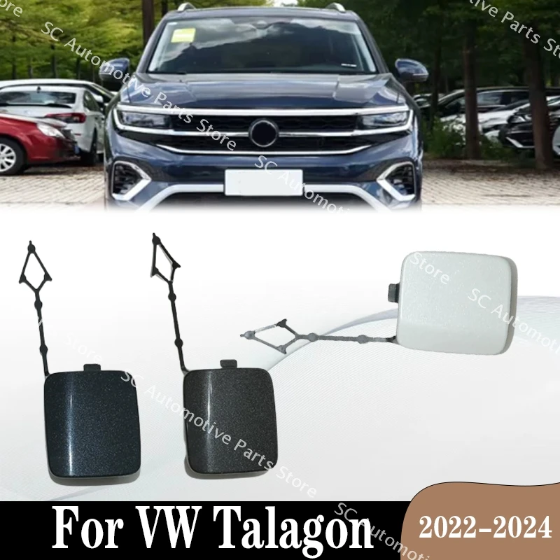 Front Bumper Tow Hook For Volkswagen VW Talagon 2022-2024 Front Bumper Tow Hook Grille Cover Lid Trailer Hauling Eye Cap