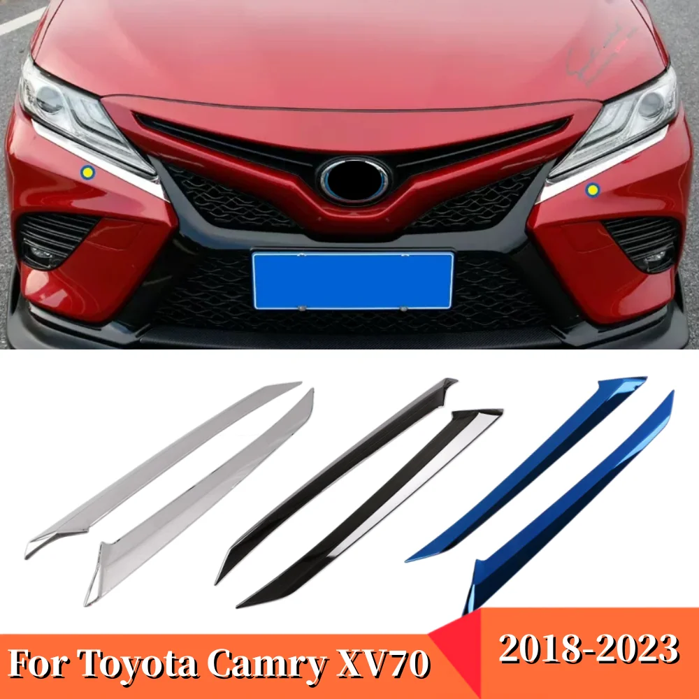 

Stainless Accessories Car Headlight Eyelids Head Light Lamp Eyebrow Cover Trim For Toyota Camry V70 Sport SE XSE 2018-2022 2023