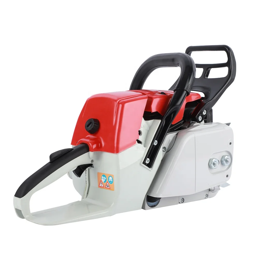 Para 381 motosserra 72cc serra elétrica poderosa máquina de corte de árvores gasolina motosserra com barra guia de 24 polegadas