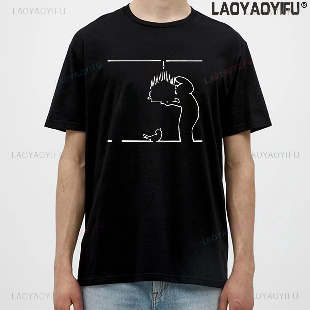 لا لينيا الخط Osvaldo Cavandoli TV قفص العصافير رجل تي شيرت مطبوع مريح الهيب هوب هدية فكرة القطن تي شيرت الاشياء رائجة البيع