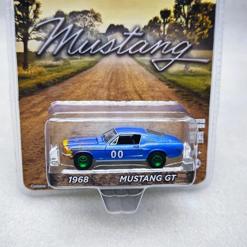 Greenlight 1:64 1968, гоночный автомобиль Mustang GT Fastback, серия Green Machine, литая под давлением модель из сплава, коллекционные украшения