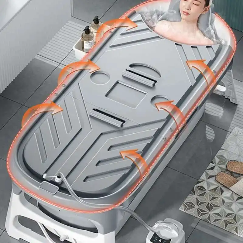 

Woman Hot Bathtub Folding Sauna Child Universal Ice Bathtub Adults Pool Spa Baignoire Pliable Adullte Bathroom Products Home