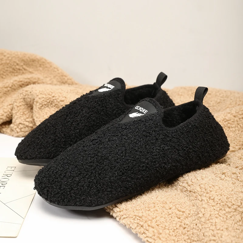 New Mens Winter Slippers Comfortable Plush Shoe High Quality Women Disigner Cotton Slipper Non Slip Light Weight Indoor Footwear