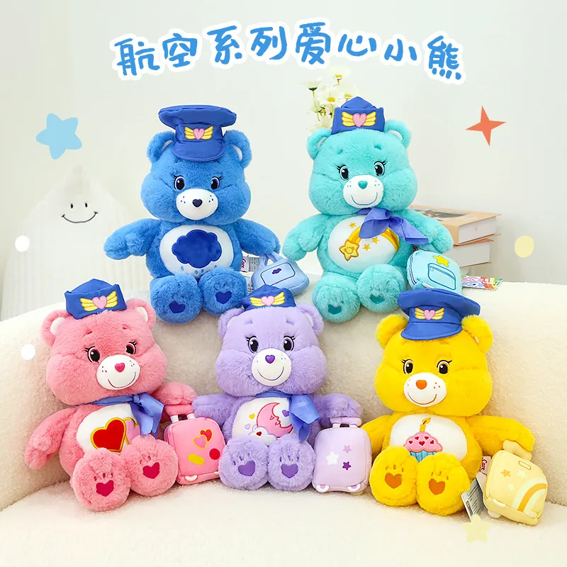 

Оригинальная авиационная форма Care Bear, аниме, плюшевая игрушка CareBear, мягкая кукла, мультяшное животное, кавайный декор комнаты, девичьи подарки для детей