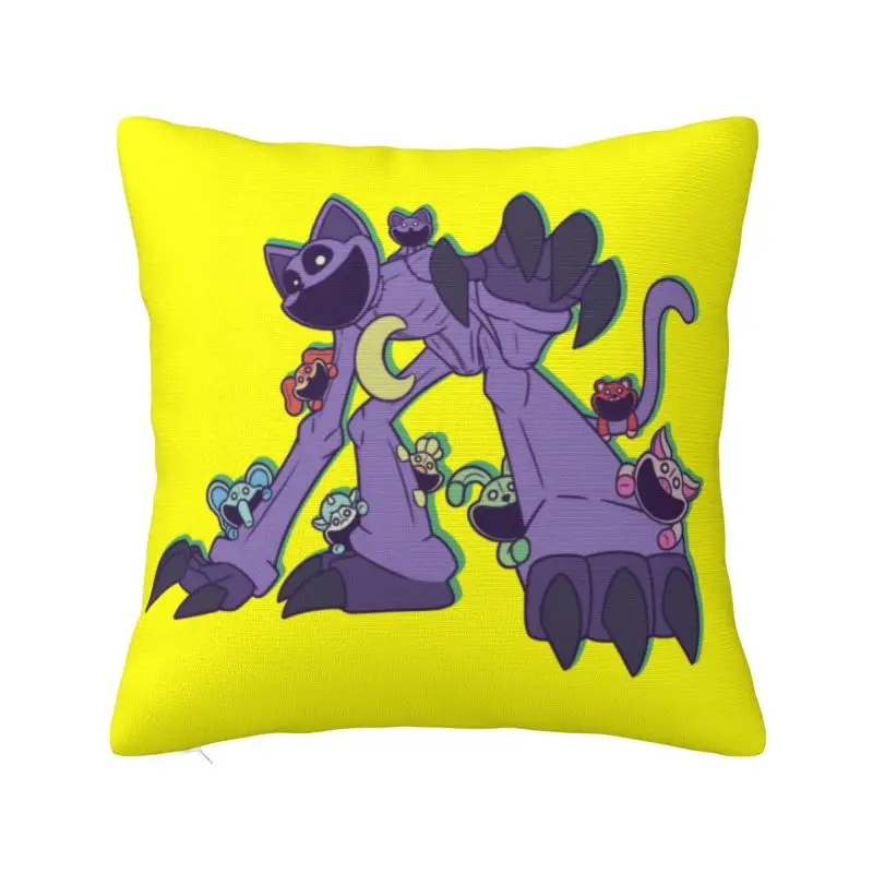 Custom Smiling Big Mouth Critters Throw Pillow Covers Scarry Animated Game Cushion Decoration Salon Square Pillowcase