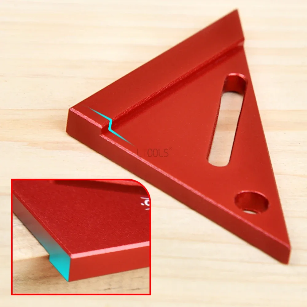 Right Angle Ruler Aluminum Alloy Mini Pocket Square DIY Woodworking Triangle Ruler Height Measuring Gauging Woodworking Tool