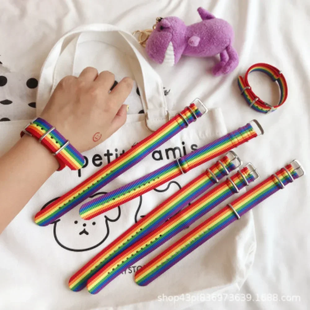Nepal Rainbow Lesbians Gays Bisexuals Transgender Bracelets For Women Girls Pride Woven Braided Men Couple Friendship Jewelry