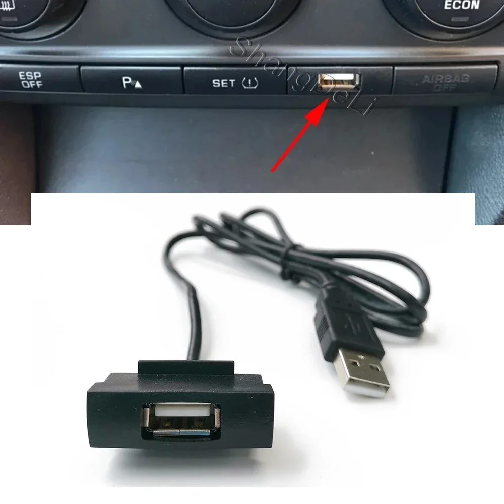 USB Socket Cable Adapter CD Changer Radio 4 Pin Plug Slot Button Interface For Skoda Octavia 2 For VW Jetta Golf 5 RCD510 RCD315