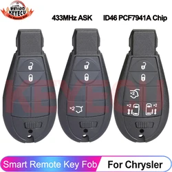 KEYECU 433MHz ID46 M3N5WY783X For Chrysler 300C For Dodge Grand Voyager For Jeep Commander Grand Cherokee Smart Remote Fobik Key