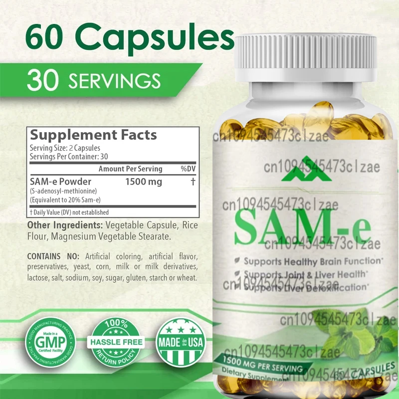 SAM-e 1500mg Maximum Strength – Mood, Joint & Liver Support in Every Capsule