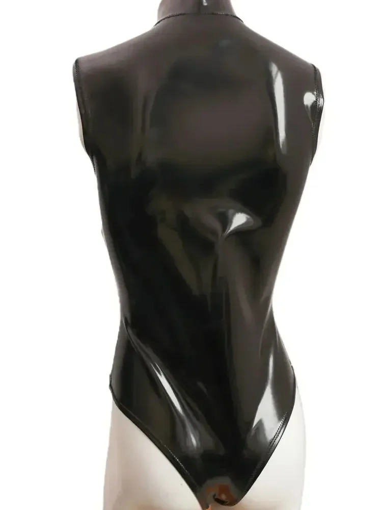 

Сексуальное женское двустороннее боди из искусственной кожи с мокрым эффектом, майка из ПВХ, боди с открытой промежностью, колготки в форме горничной, купальник размера плюс