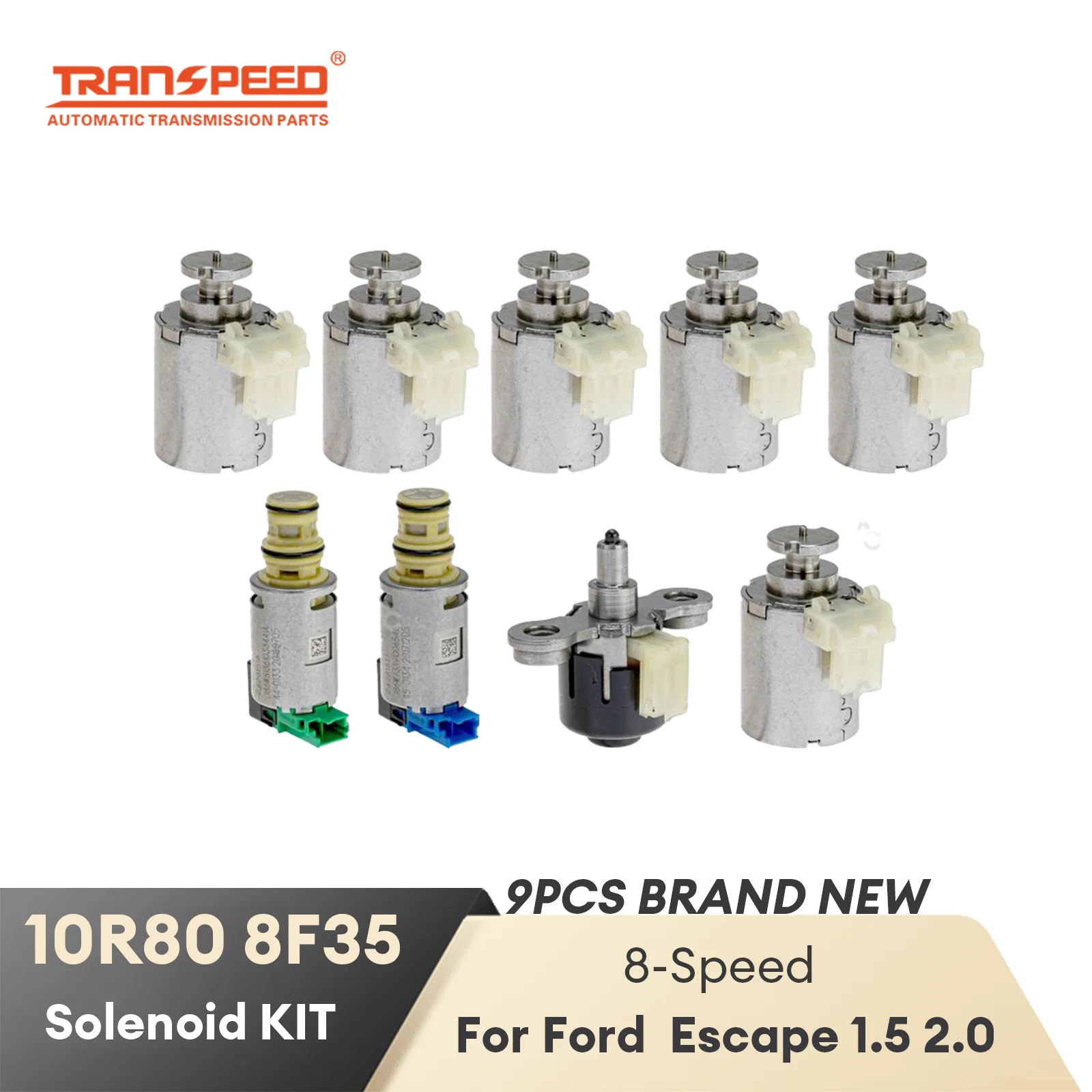 Original Genuine 8F35 10R80 Auto Transmission Valve Body Solenoids Kits 9PCS/SET For Ford Expedition F-150 Lincoln 2018~2021