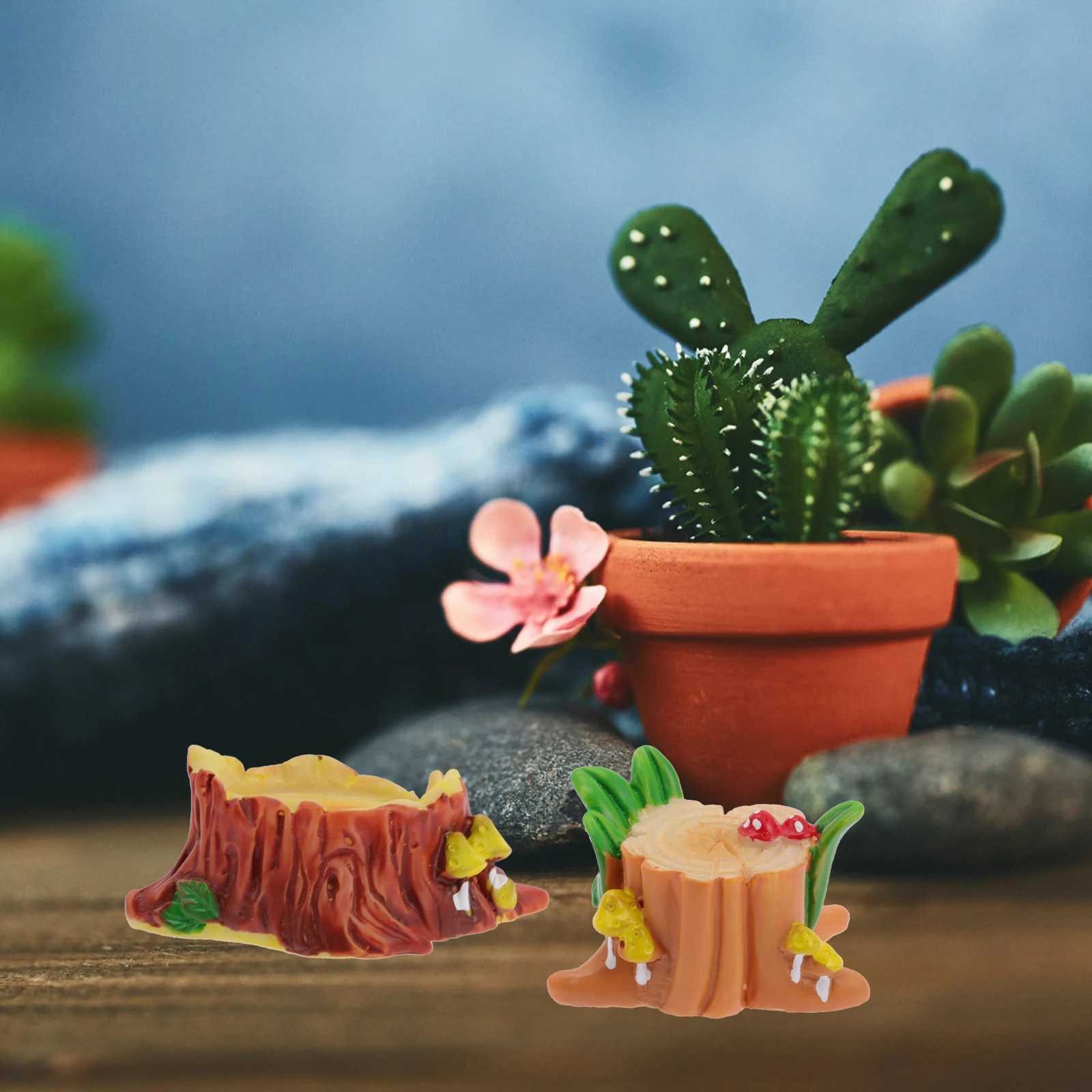 5 قطعة جذع شجرة ديكور صغير الراتنج جذع للمناظر الطبيعية الصغيرة حديقة ساحة شرفة DIY بها بنفسك بونساي زخرفة طاولة الرمل لوازم