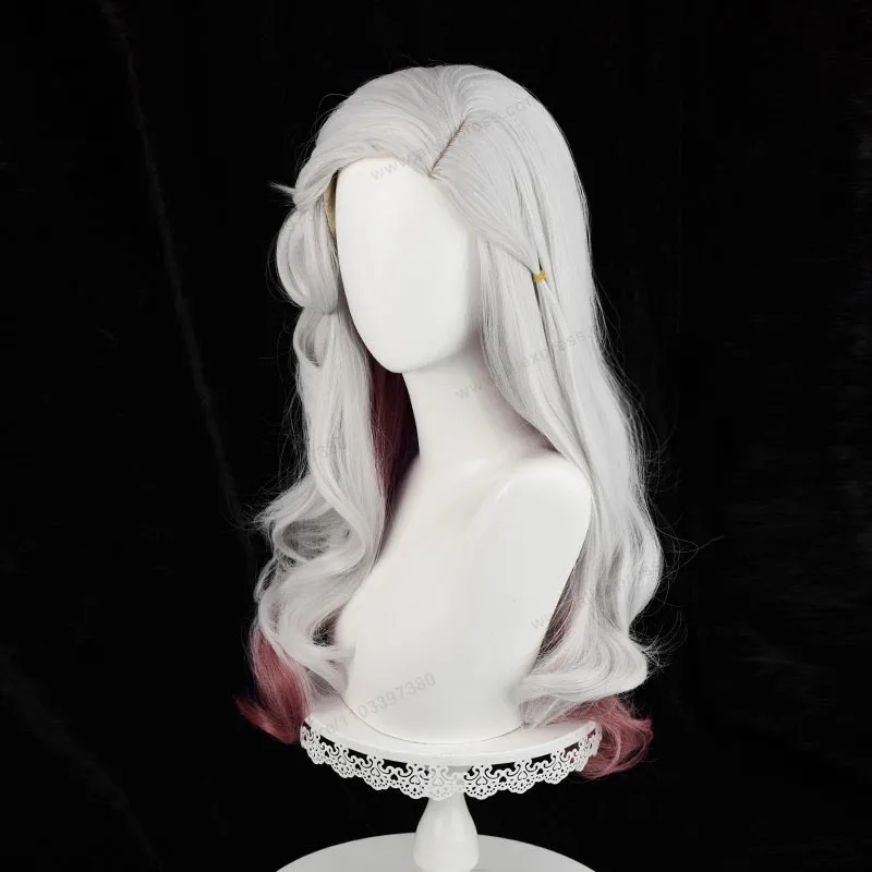 25COSDoomsday Rescuer Ada Mesmer Cosplay Perücke Rare Case Patient Cosplay Silber Weiß Braun Rot Hitzebeständiges Kunsthaar