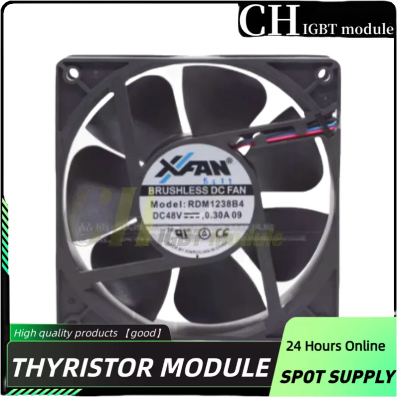 Original RDM1238B4 48V 0.30A 12038 12CM dual ball cooling fan