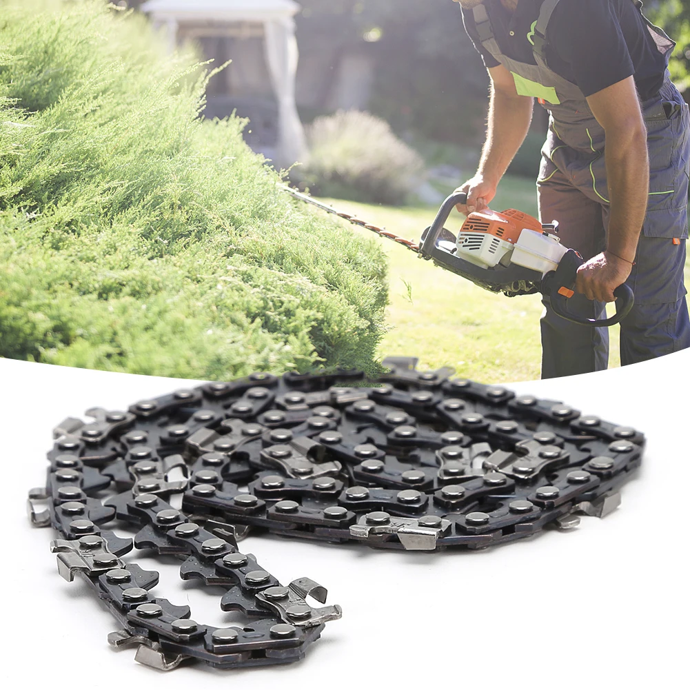 Piezas de repuesto de cadena de sierra de Metal de 12 pulgadas, 45 eslabones de transmisión, cadena de motosierra eléctrica, hojas de motosierra de paso de 3/8 pulgadas para corte de ramas de madera