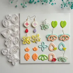 Classic Exotic Flower Drop Simple Irregular Geometric Shapes Polymer Clay Cutters Clay Cutting Molds For DIY Earring Makings