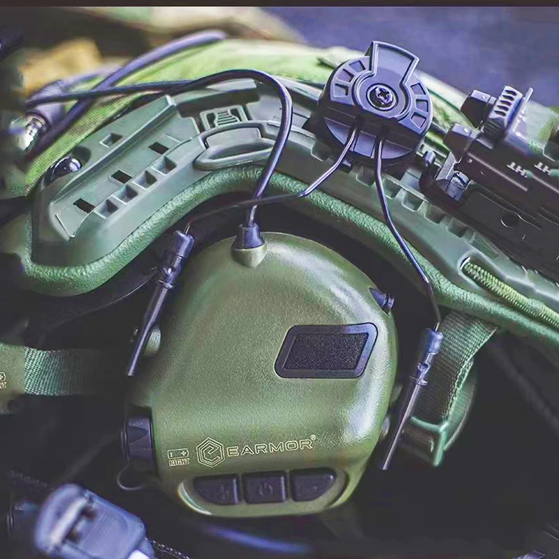 EARMOR M31H Tactical Helmet Headphones Shooting Noise Protection Earmuffs Hunting Airgun ARC Helmet Rail earmuffs for shooting