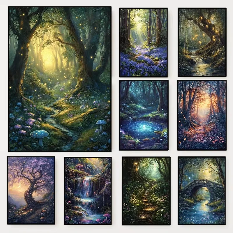 Jigsaw Puzzle Stunning Fairy Forest Wall Art For Adults Perfect For Family Game Night And Brain Exercise