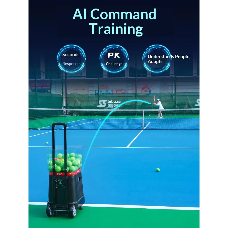 Airo T1 Home Personal Professional AI Tennis Serving Machine APP/remote Control Multi-Ball Routes Trainer Launcher Ball