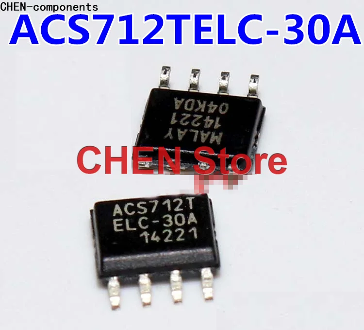 

5pcs Brand new original ACS712ELCTR-30A SOP-8 Hall current sensor