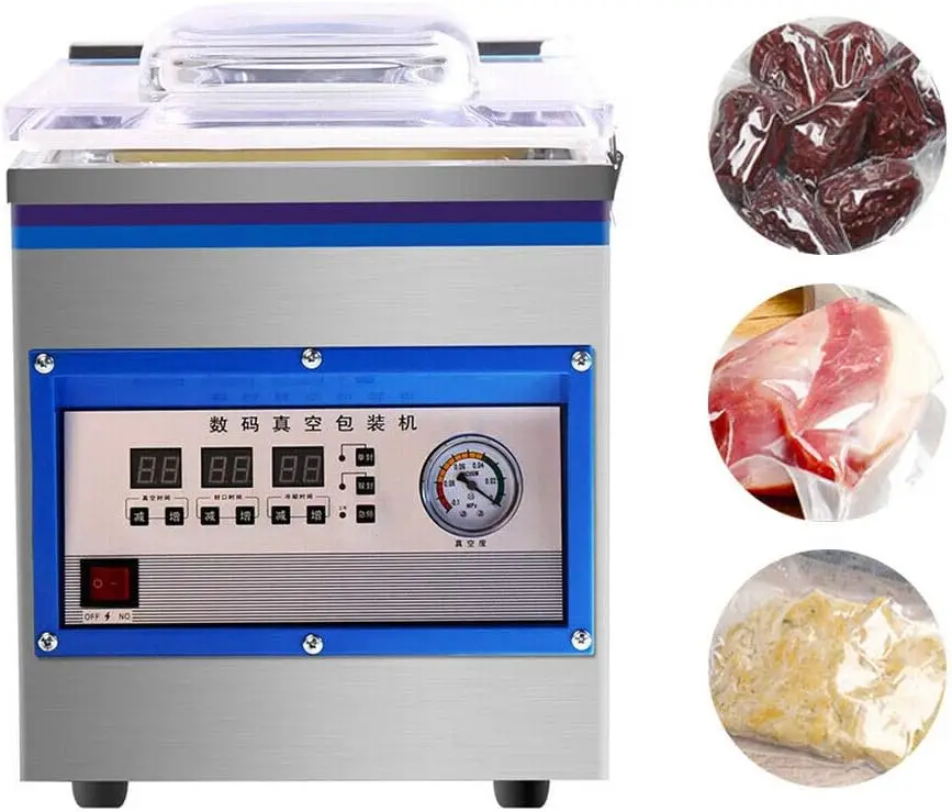 360W Automatic Vacuum Sealer Machine 110V Commercial Grade Intelligent Adjustable Time Vacuum Packaging Machine Digital Touch