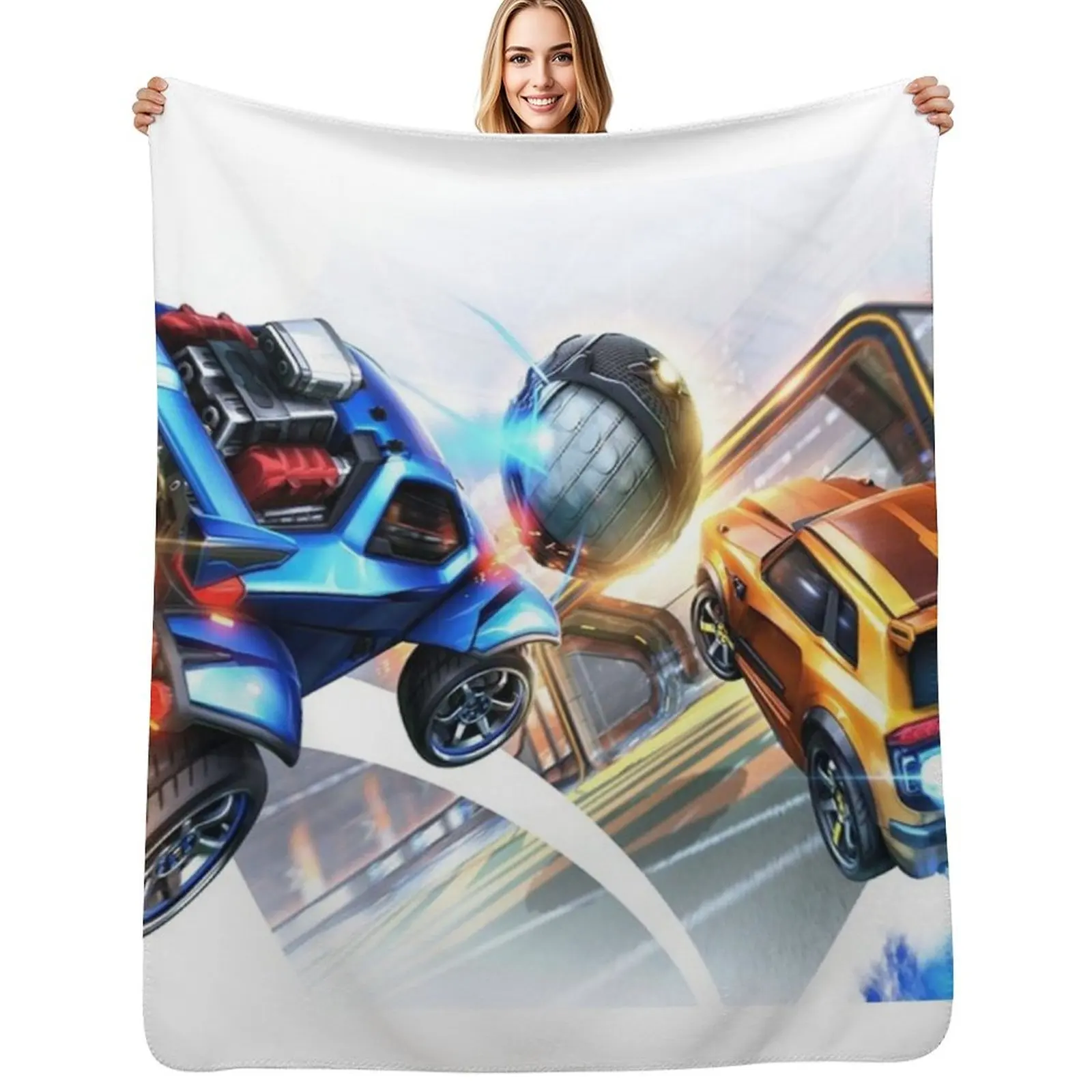 Rocket Soccer Throw Blanket Soft Big Bed covers Giant Sofa Retros Travel Beautifuls Blankets